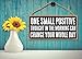 Honey Dew Gifts One Small Positive Thought Can Change Your Whole Day, 5 inch by 10 inch Hanging, Wall Art, Decorative Wood Sign Home Decor, 75435