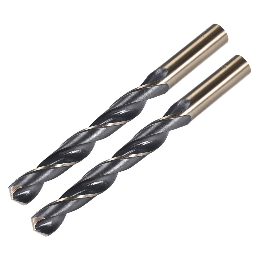 uxcell Straight Shank Twist Drill Bits 13mm High Speed Steel 4341 with 13mm Shank 2 Pcs for Stainless Steel Alloy Metal Plastic Wood