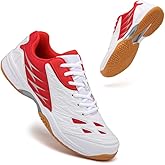 Tennis Shoes Lightweight Pickleball All Court Shoes Indoor Outdoor Badminton Sneaker with Arch Support Court Training Red