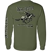 Winchester Official Legend of Winchester Printed Long Sleeve Cotton T-Shirt for Men, Women, Unisex