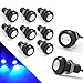 YITAMOTOR 12V 10pcs 18mm Eagle Eye LED Car Motor Fog DRL Daytime Running Light Driving Tail Backup Ultra Blue Bulbs