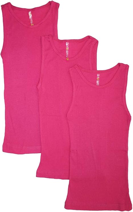 Cute 4 U Big Girls 5 Pack Tank Tops (Assorted Colors) Clothing