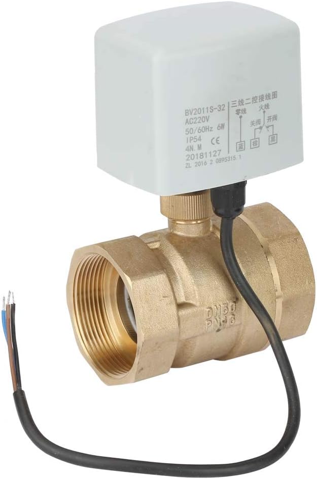 Motorized Ball Valve Removable Brass Motorized Valve 2-Way 3-Wire Electric Ball Valve for Heating Fan Coils - Image 5