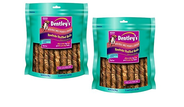 dentley's rawhide stuffed rolls chicken & sweet potato