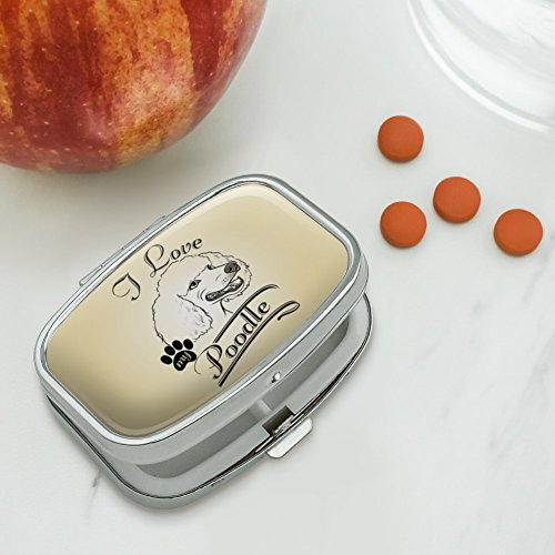 I Love My Poodle Rectangle Pill Case Trinket Gift Box