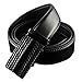 Blivener Men's Leather Belt with Automatic Ratchet Solid Buckle 35mm Wide