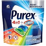 Purex 4-in-1 Plus clorox2 Laundry Detergent pacs, Original Fresh, 45 Count