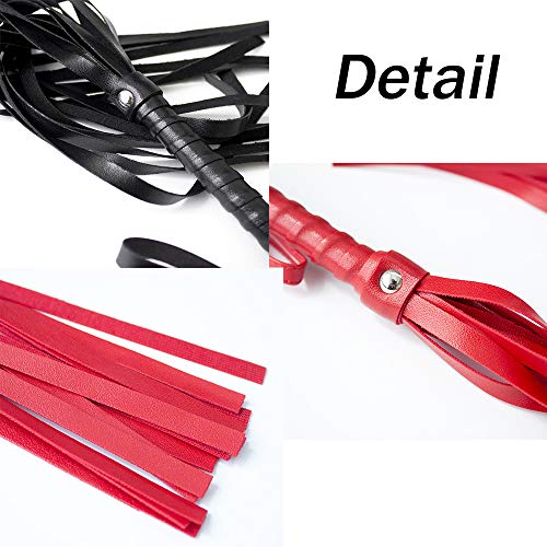 image for FireKylin 2 Pcs Riding Whip, Faux Leather Short Horse Whips Crops for 