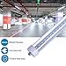 CNSUNWAY 8FT LED Bulbs, 45W 5400LM 6000K Super Bright, T8 T10 T12 FA8 Single Pin LED Tube Lights, Clear Cover, Ballast Bypass, 8 Foot LED Bulbs to Replace Fluorescent Light Bulbs (Pack of 4)