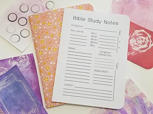 Handmade Bible study Travelers notebook insert size B6