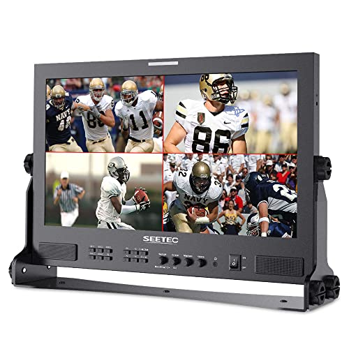SEETEC ATEM173S 17.3 inch Multi Camera Broadcast Production Monitor with 3D LUT HDR Waveform HDMI 4X SDI Input Output Full HD 1920x1080 GPI Control Gynamic UMD