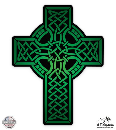 Green Celtic Cross - 8