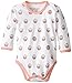L'ovedbaby Unisex-Baby Newborn Organic Long-Sleeve Bodysuit, Coral Cupcake, 6-9 Months