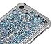 iPod Touch 6 Case Liquid Quicksand Glitter Style, iPod Touch5 Liquid Case, BLLQ Twinkle Quicksand Funy Diamond Shiny Bling Glitter Sparkle PC Hard Case for Touch6 and Touch 5 Twinkle Silver