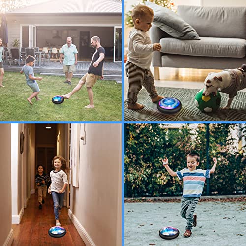 Nazano 3-in-1 Hover Soccer Ball - Kids Toy Hockey Soccer Sets with 3 Goals and LED Lights USB Rechargeable Battery Soccer Toys for Boys Girls Aged 3 4 5 6 7 8-12