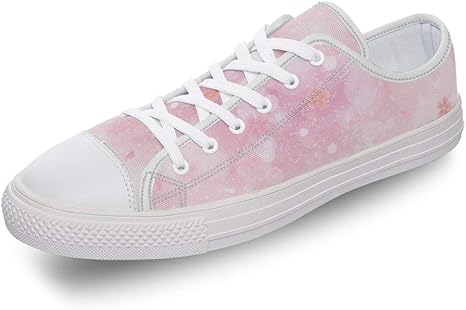 Amazon Co Jp スニーカー キャンバス レースアップシューズ 桜 サクラ 花柄 和柄 カジュアルシューズ デッキシューズ ウォーキングシューズ 軽量 滑り止め 通気 カジュアル レディース メンズ デイリー トラベル 日常着用 カップル ホーム キッチン