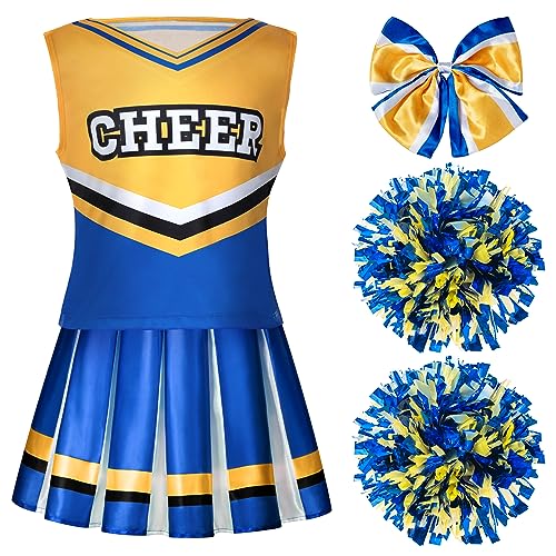 Spooktacular Creations Girl Blue Cheerleader Costume, Halloween Cute