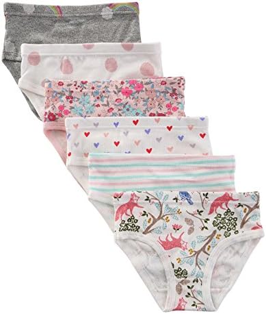 The Kite Girls' Cotton Panties Baby Toddler Soft Underwear Kids Briefs 6 Pack