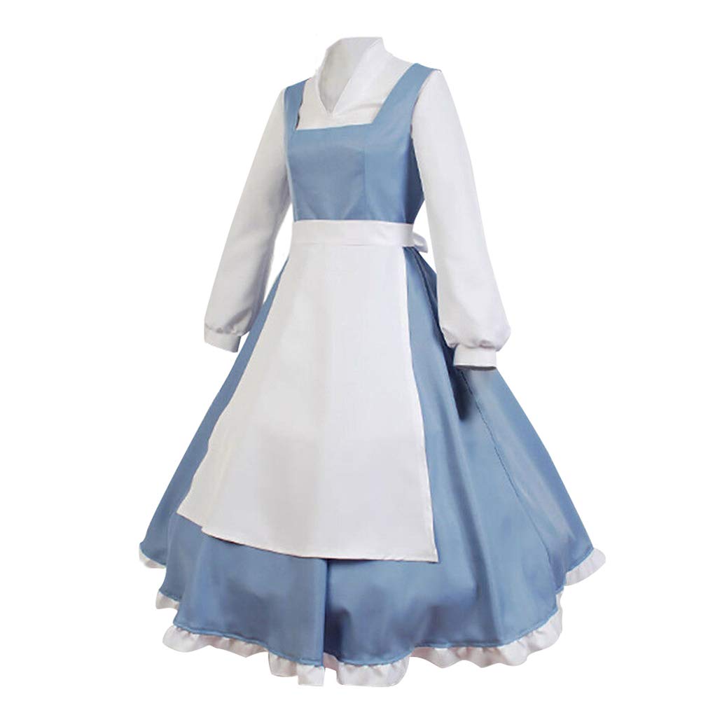 Beauty And The Beast Belle Cosplay Costume Maid Dress Halloween Outfit For Women Buy Online In Cayman Islands At Cayman Desertcart Com Productid