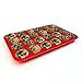 Silicone Mini Muffin Pan and Valentine Cupcake Maker 24 Cup, Red, Plus Muffin Recipe Ebook