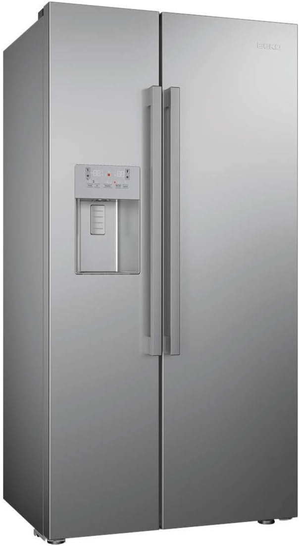 Beko ASN541S Silver American Fridge Freezer With Nonplumbed Ice And Water Dispenser Amazon.co