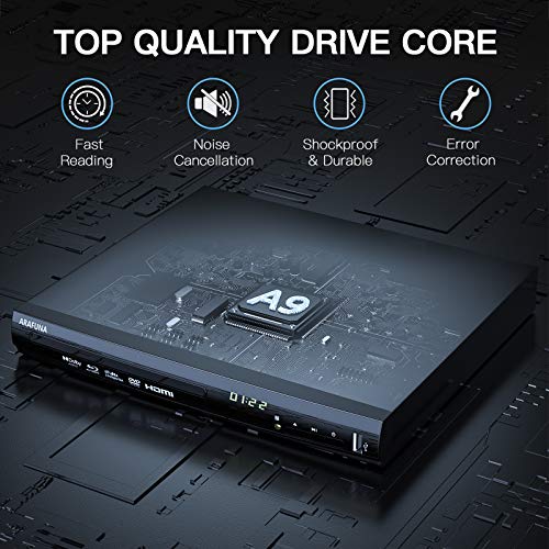 Mini BluRay DVD Player for TV Home 1080P HD Disc Players Support All