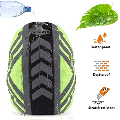 image for Idefair Backpack Rain Cover Waterproof Reflective Strip Design with An