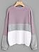 Milumia Women's Drop Shoulder Color Block Textured Jumper Casual Sweater (Medium, Purple)