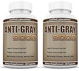 Anti Gray Hair 9000 Helps Restore Natural Hair Color 60 Capsules Per Bottle 2 Pack