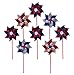 In the Breeze 2863 Mylar Pinwheel Spinners Assortment, 8 Pieces, Patriotic Sparkle/8 PC