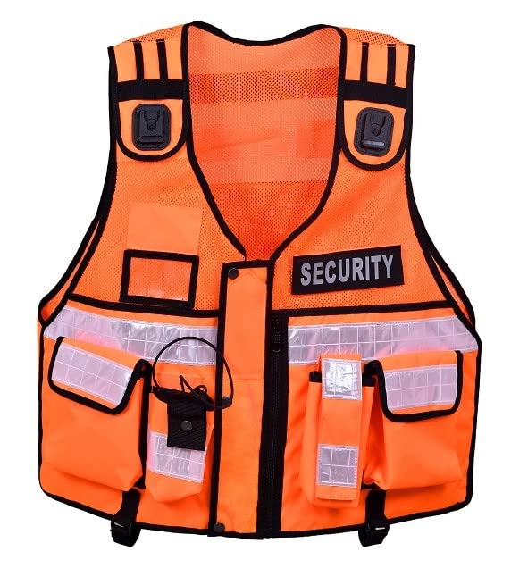 Tactical Vest Security, Enforcement, CCTV, Dog Handler Tac Vest (Orange)