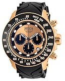 Invicta Men's 'Reserve' Quartz Stainless Steel and Silicone Casual Watch, Color:Black (Model: 22140)
