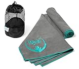 Hot Yoga Towel Plus Mesh Bag By Yogazini - Non Slip, Skidless, 100% Microfiber, Light, Quick Dry - No Slipping as Bikram Yoga Towel - Super Absorbent, Machine Washable - designed for better Grip