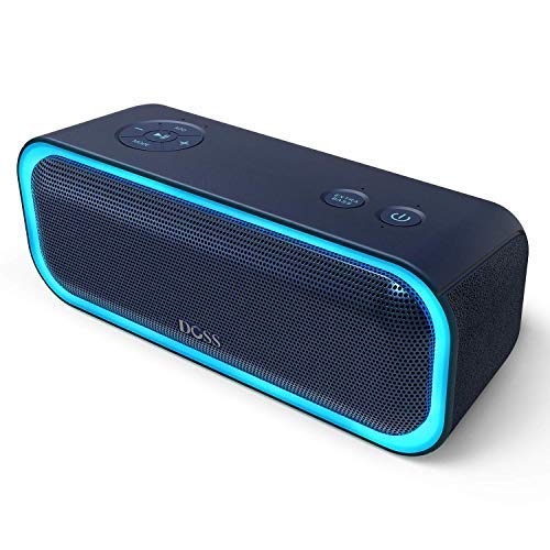 DOSS SoundBox Pro Bluetooth 4.2 Lautsprecher 20W Lautsprecherbox mit Dual-Treiber Besserem Bass Stereo Pairing Vielfarbige LE