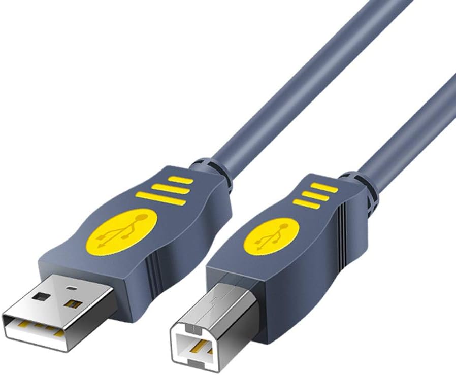 Hosyl Printer Cable USB 2.0 Type A Male to B Male Computer Scanner Cord High Speed for HP, Canon, Lexmark, Epson, Dell, Xerox, Samsung and More (5FT/1.5M)