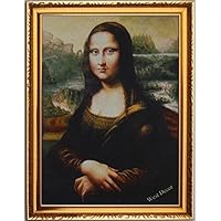 ThedisplayDeal Mona Lisa Jacquard Woven Wall Hanging Tapestry for DIY Decoration Cushion Cover Wall Hanging (12x16)