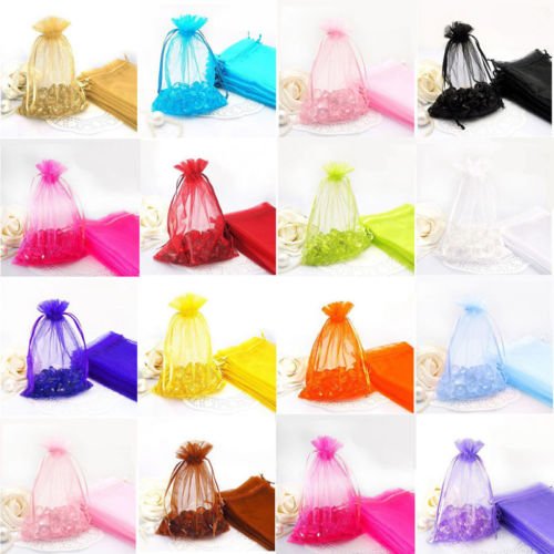 UPC 000345678902, Metronic 100pc 5X7 Inches Mixed Color Jewelry Gift Organza Bag Candy Ponch Wedding favors