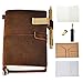 IDEAWIN Handmade Refillable Leather Journal Antique Writing Notebook Genuine Leather Refillable Diary for Men Women Writing, Drawing, Sketching