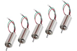 LAGOGIA DC 1.5-3.7V 42000RPM Coreless Micro DC Motor 4mmx8mm for Airplane Model RC Toys, Pack of 5