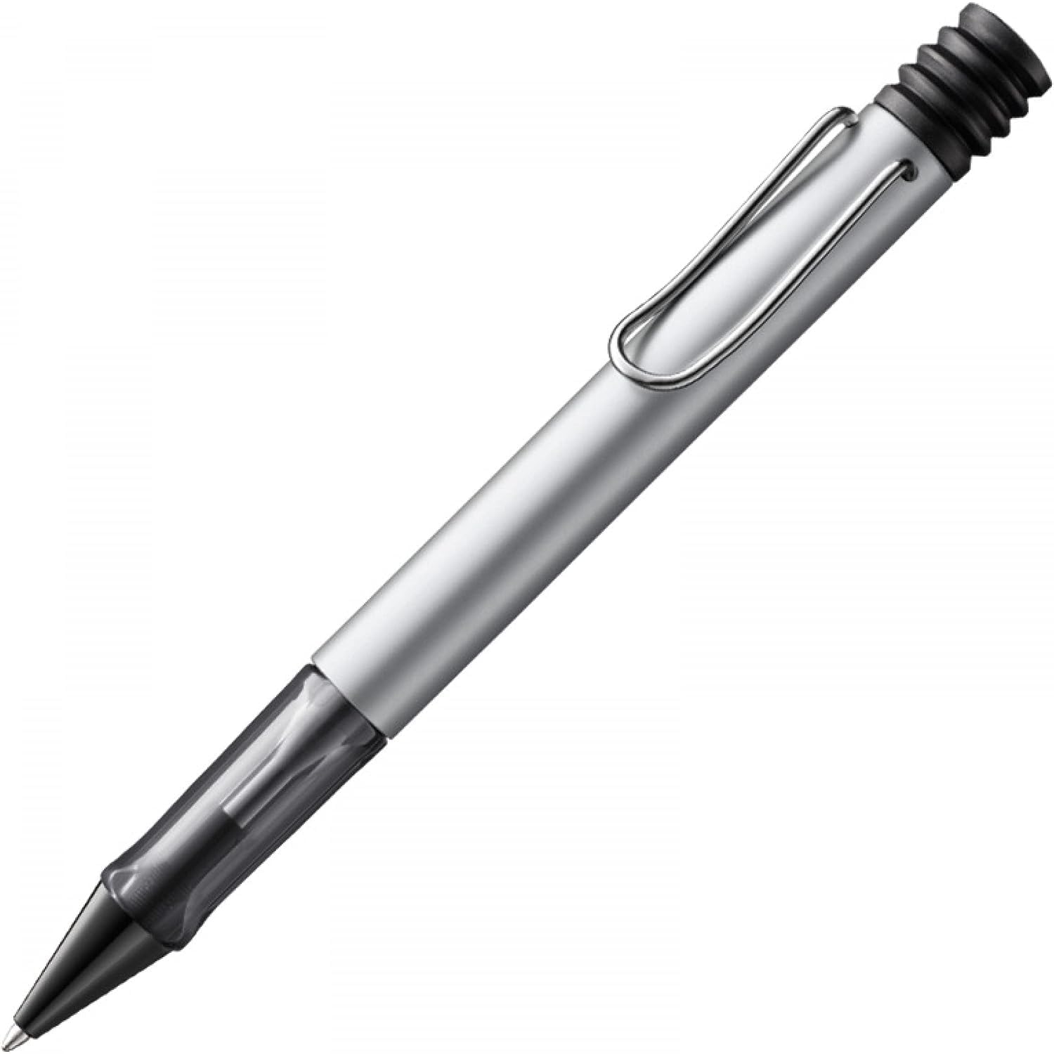 Lamy AL-star 225 Lightweight Ballpoint Pen Aluminium in White/Silver with Ergonomic Handle and Self-Springing Metal Clip, Includes M 16 M Large Refill