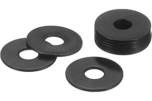 uxcell 75Pcs M4 304 Stainless Steel Flat Washers, ID 4mm, OD 14mm, Thickness 0.8mm Round Metal Washers for Screws Bolts, Outd