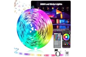 GANZQH 100FT Led Lights for Bedroom, Color Changing RGB Led Strip Lights Indoor, Music Sync Led Light Strip with Remote and App Control, DIY Led lights for Room Home Decor Ambient Lighting (1*100FT)
