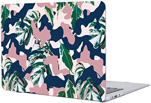 A1369/A1466 Macbook Air 13 Inch Case Cover, Salmen Plastic Hard Protective Shell Case for Mac air 13 Inch with Keyboard Cover (Palm Pattern Marble)