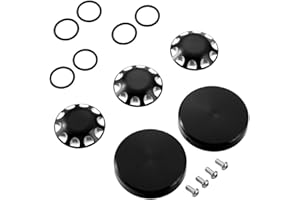 Acouto 5pcs Axle Caps Wheel Bearing Cover Aluminum Alloy Black for Ryker All Model Easy Installation Lightweight Rustproof