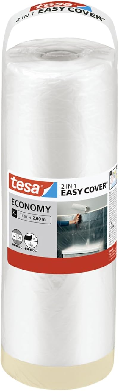 tesa Easy Cover ECONOMY Painting Cover Sheet 17m x 260cm Masking Tape Foil