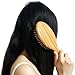 Natural Bamboo Detangling Hair Brush For All Hair Types,Hair Detangler, Improve Hair Growth, Prevent Hair Loss, Dandruff Scalp, Bamboo Bristles Pin Massage Scalp For Healthy Hair. Wet/Dry