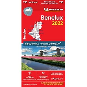 BENELUX INDECHIRABLE 17795 2022 Landkaart – Gevouwen Kaart, 6 januari 2022