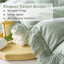 Andency Sage Green Tassel Comforter Set