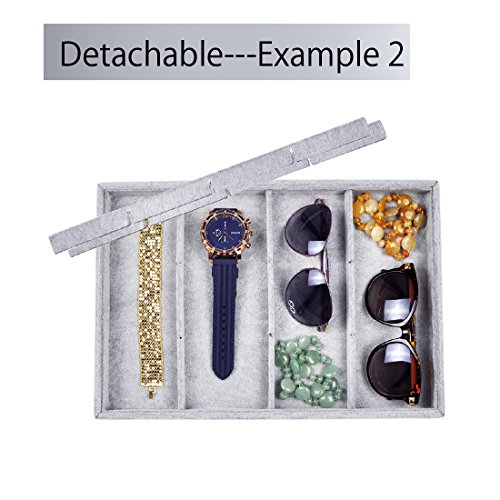 ADTL Jewelry Box Jewelry Display Tray Inserts 12 Grids Jewelry Storage