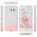 ULAK Galaxy S6 Case, S6 Case, Shock Resistant Hybrid Soft Silicone Hard PC Cover Case for Samsung Galaxy S6, Will NOT Fit S6 Active-Minimal Rose Gold